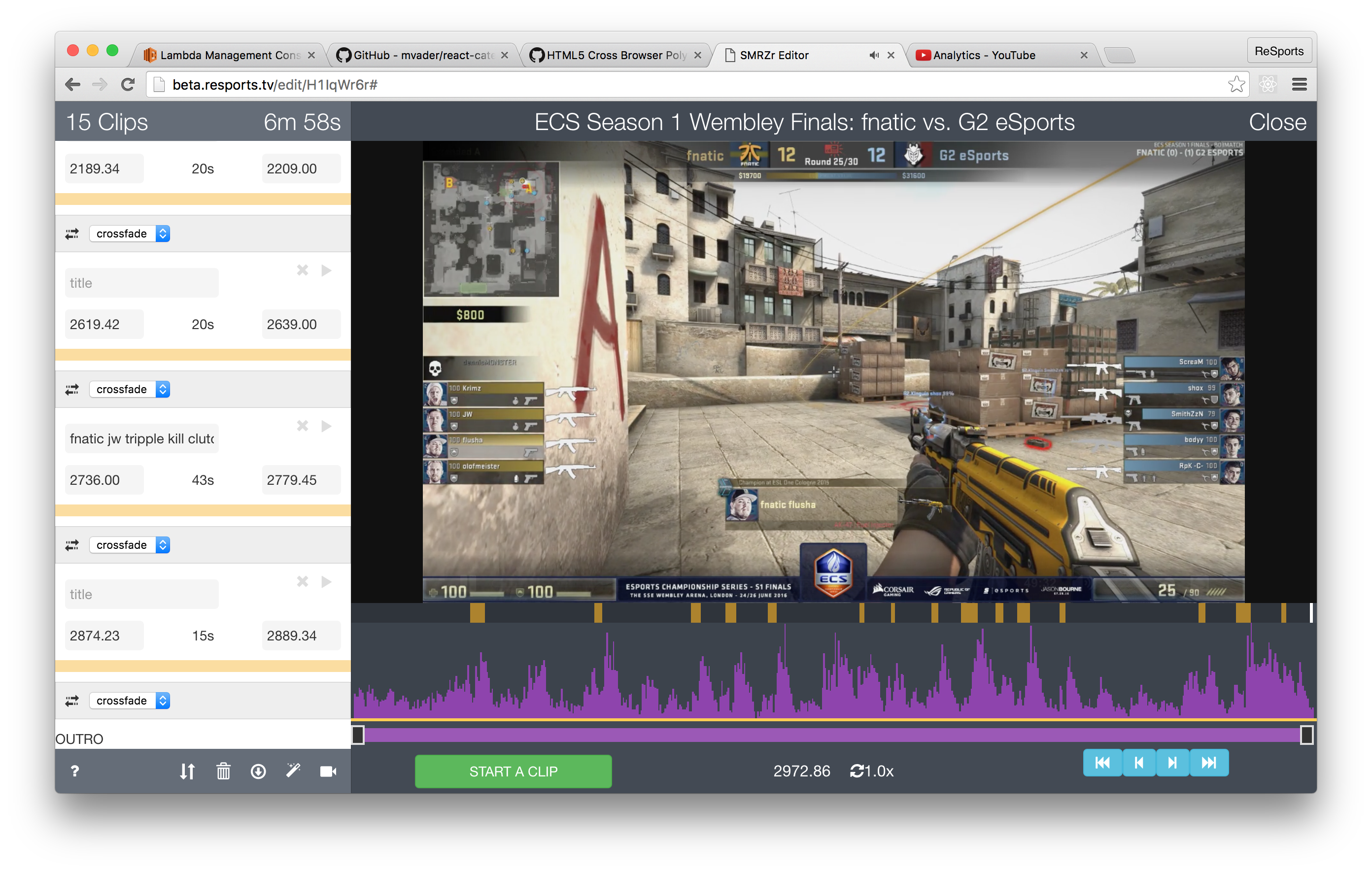 ReSports In-Browser Editor